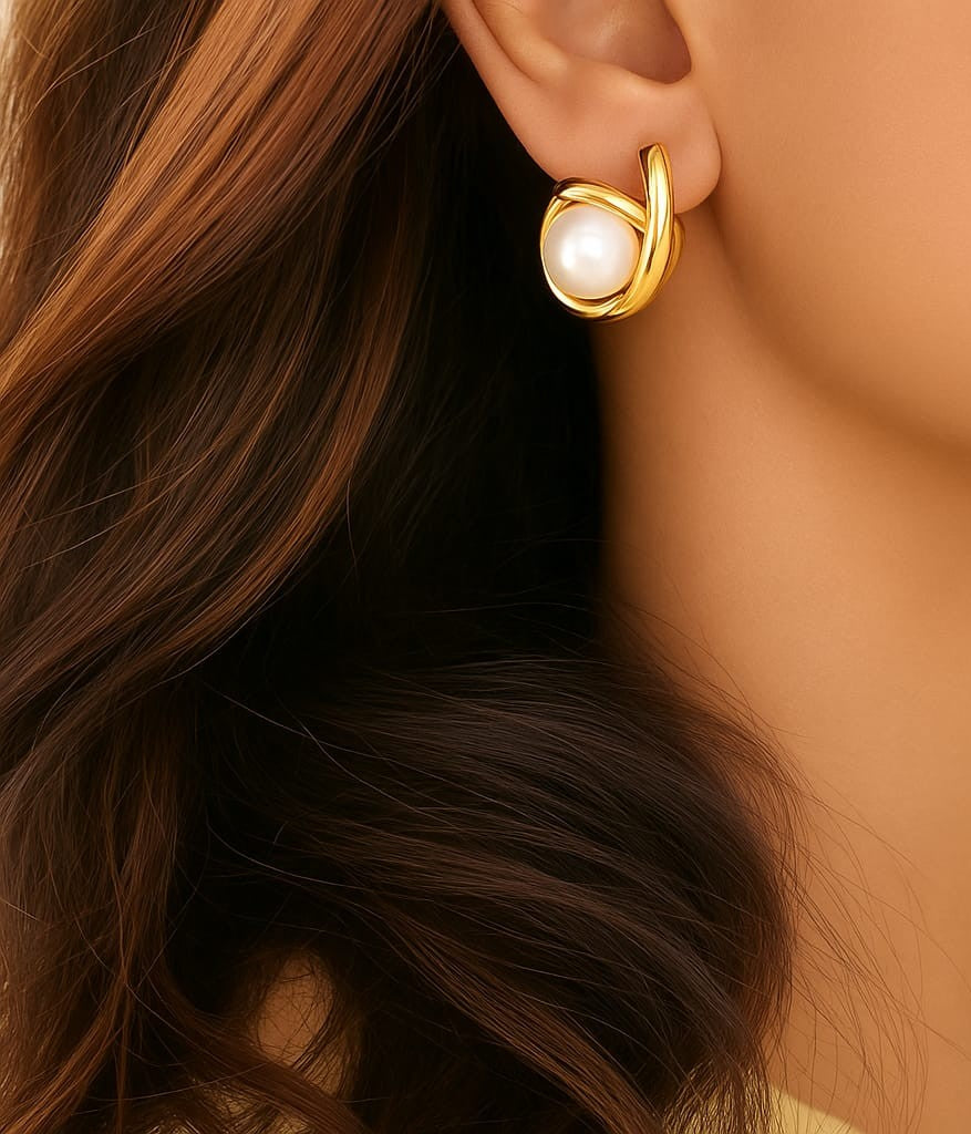 Fresh water pearl drop Earrings