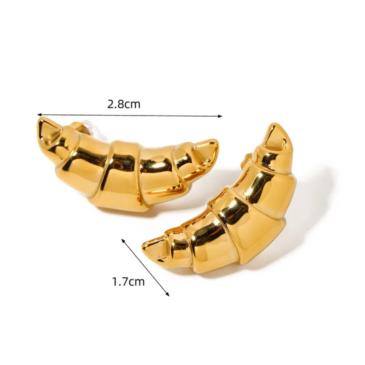 Classic Croissant - Real 18k gold plated Earring
