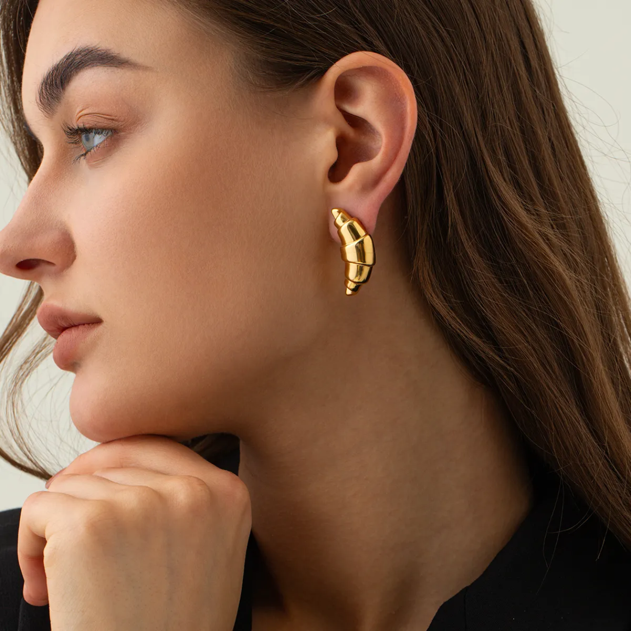 Classic Croissant - Real 18k gold plated Earring