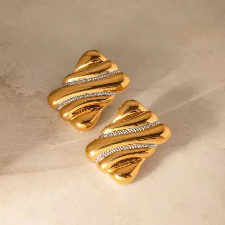 Geometric square earring3