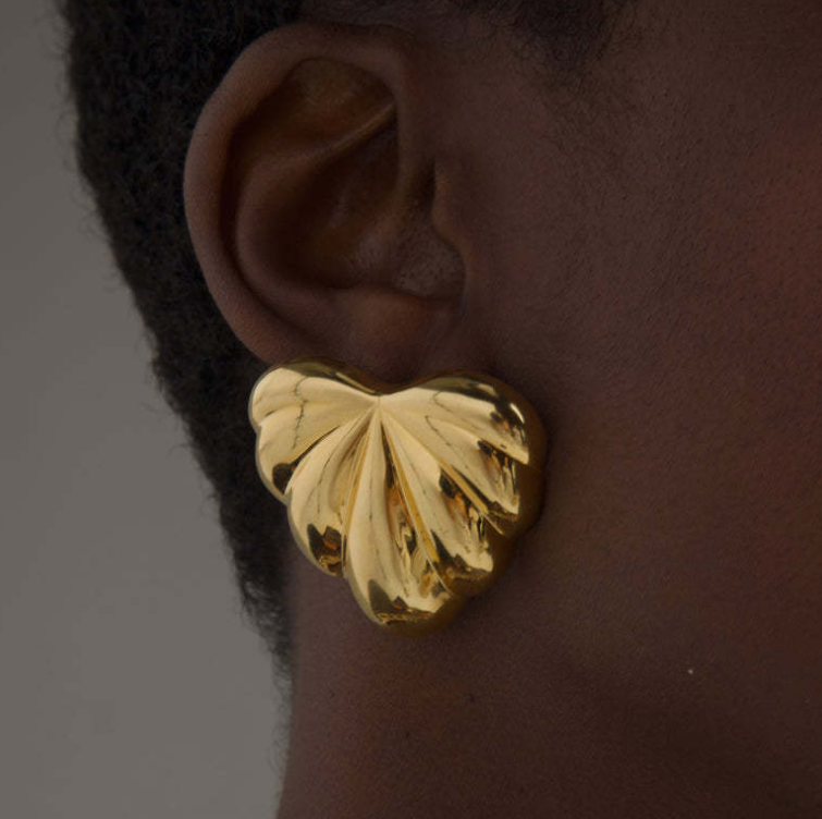 Sara Chunky Heart Earrings for Women