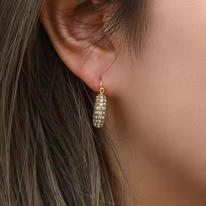 Golden Glimmer- Real 18k gold plated Earring