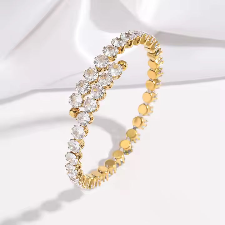 Elle -Royal White Diamonds Light Luxury Waist Bracelets