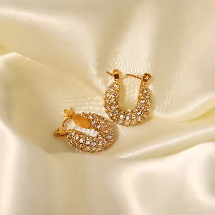 Golden Glimmer- Real 18k gold plated Earring