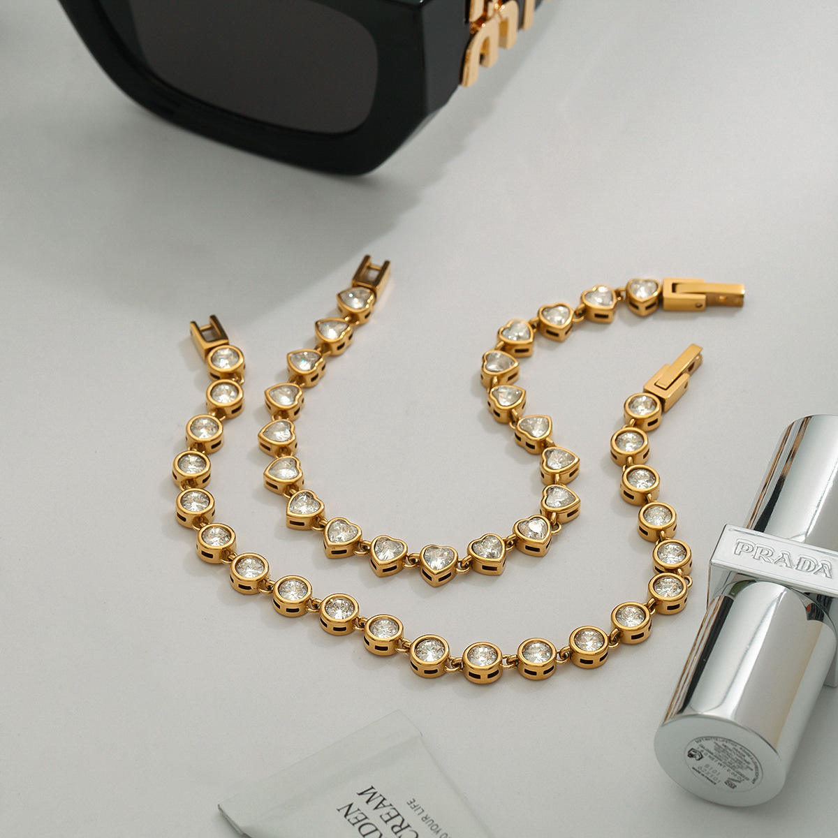 Lou Tennis bracelet -18k gold plated