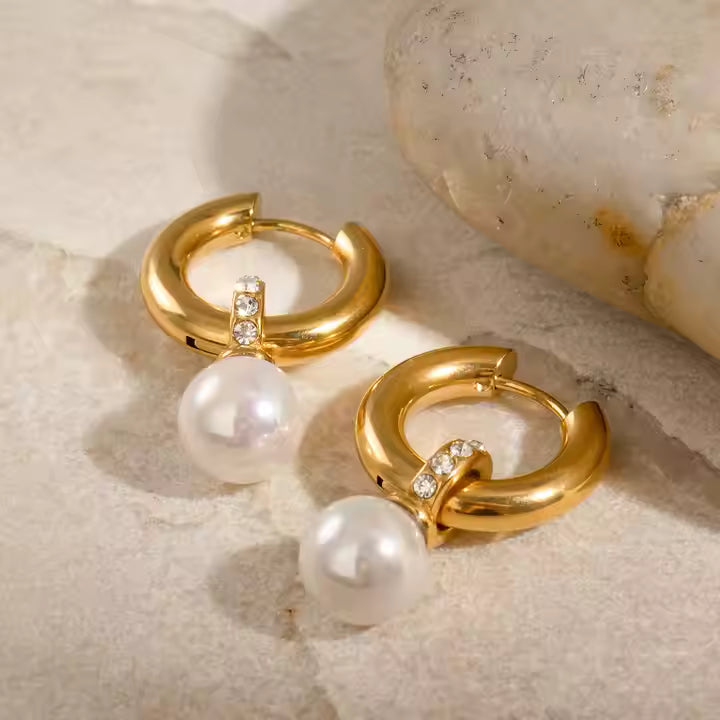 Luna Drop- Real 18k gold plated Earring
