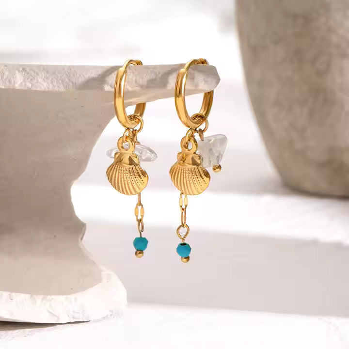 Pearl Shore- 18k gold plated Earring