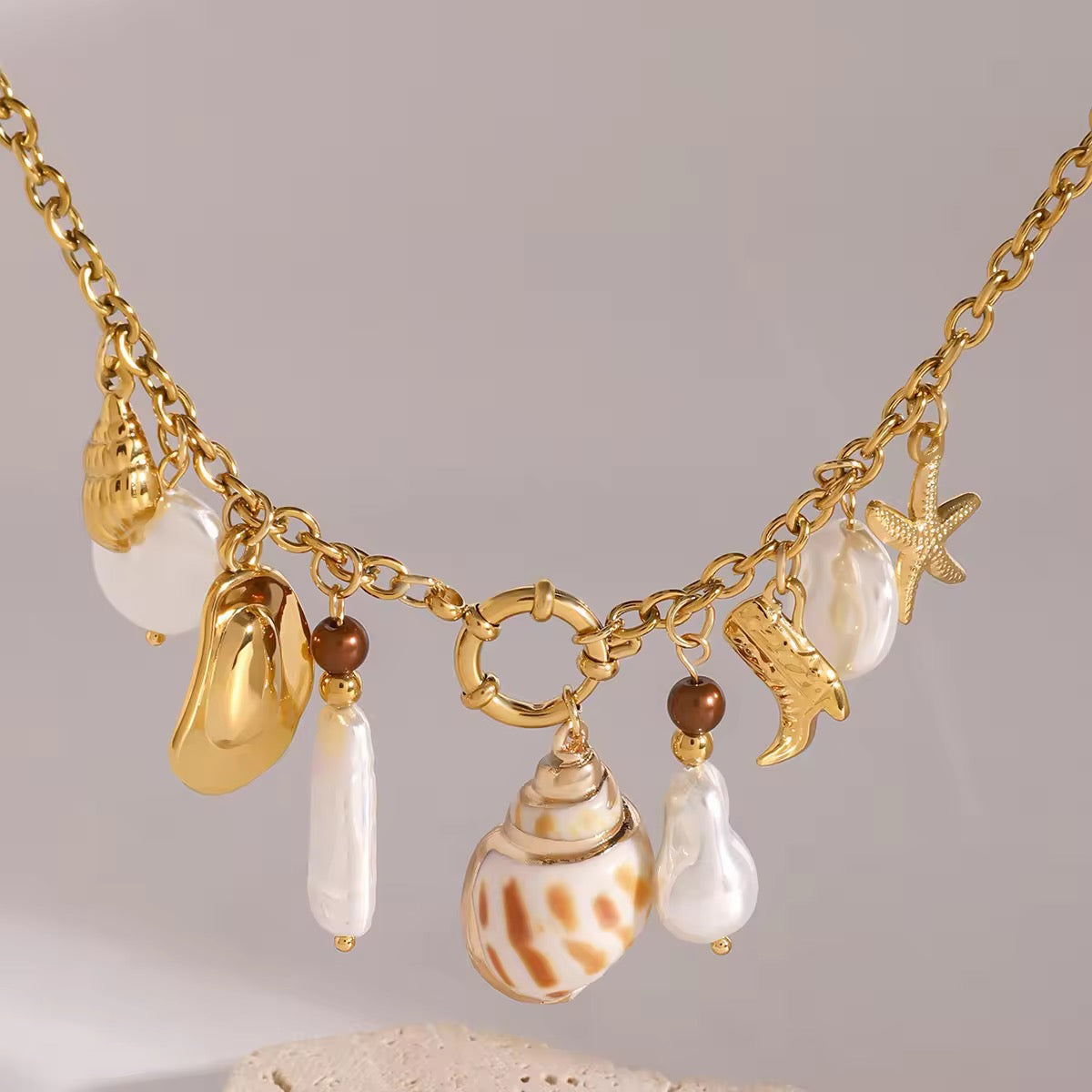 Lilly - Seashell Charm Necklace
