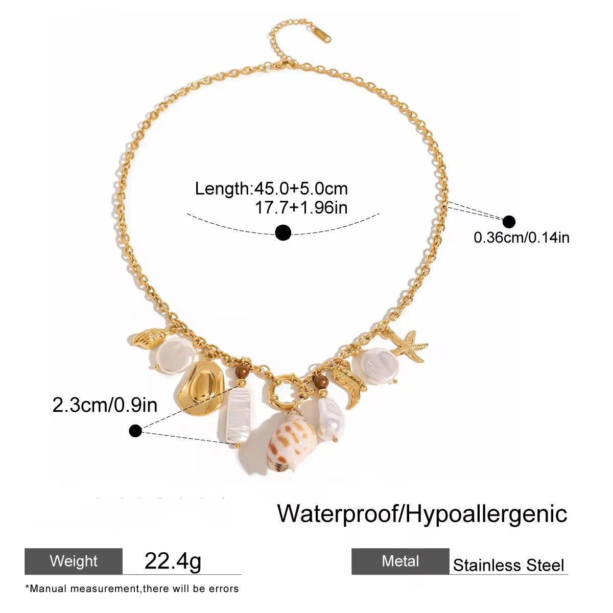 Lilly - Seashell Charm Necklace