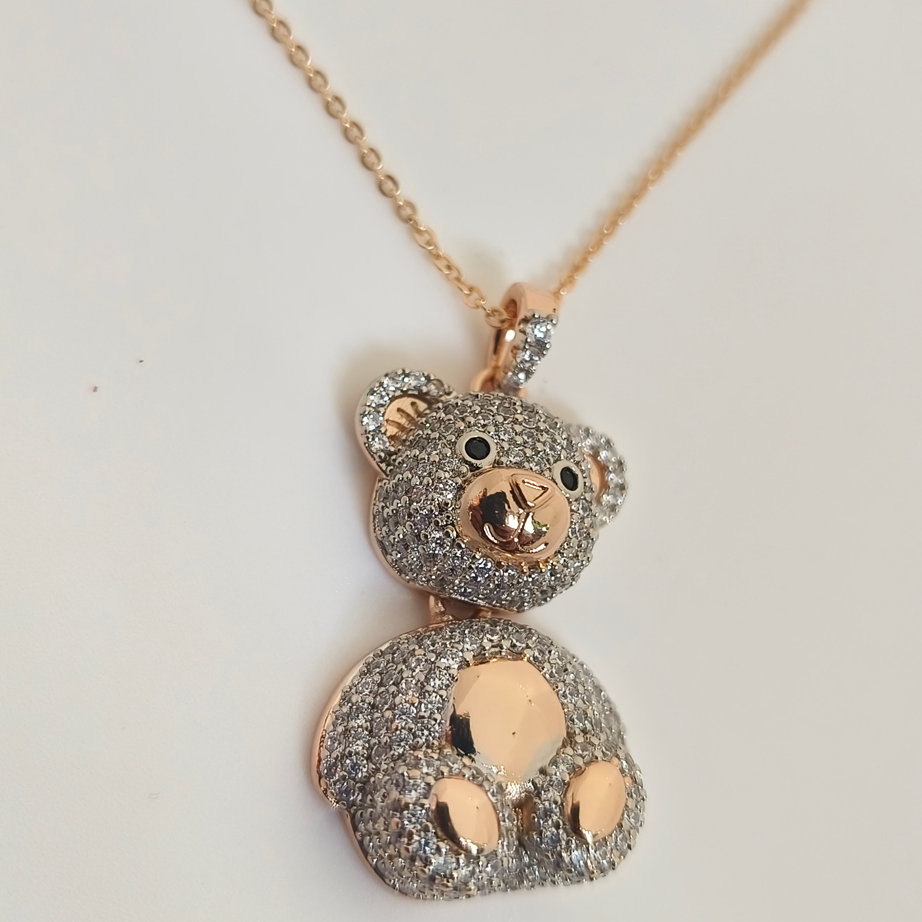 Xuping Zircons Cute Bear Minimalist Chain