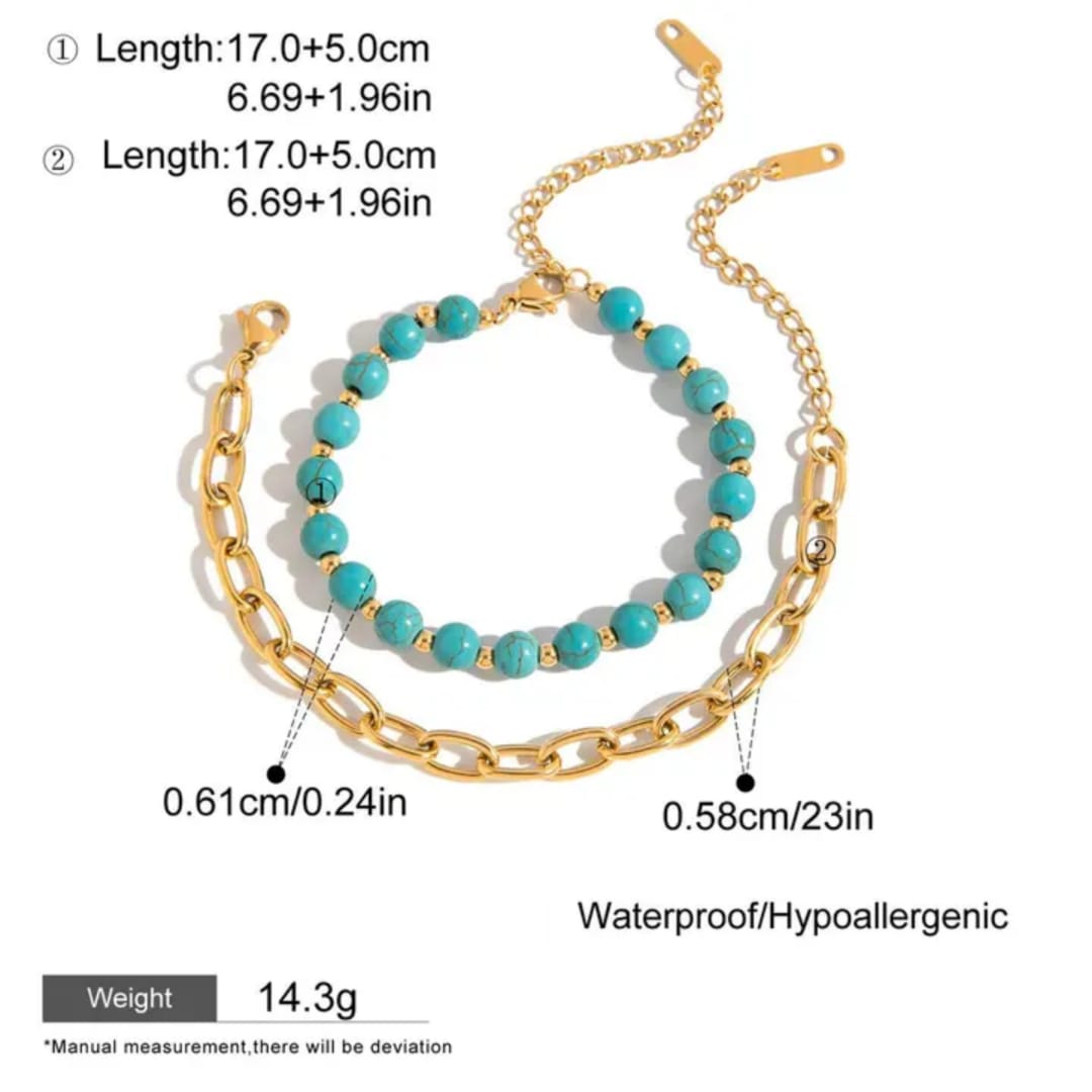 Azure Glow Bracelet Set