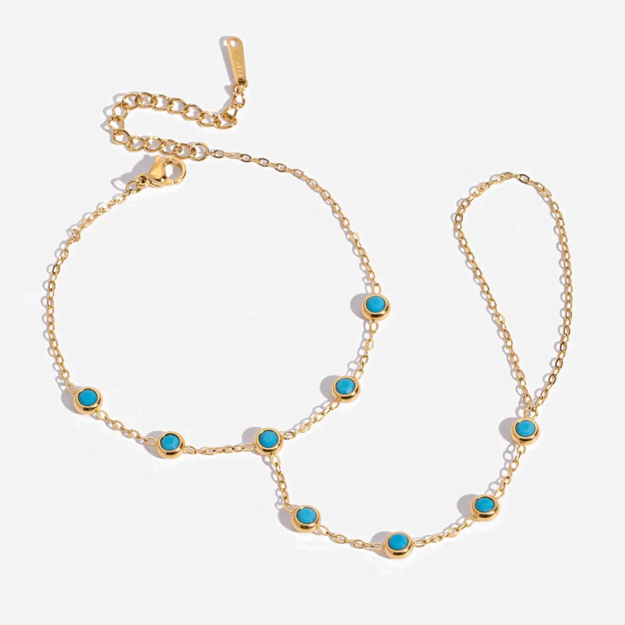 Blue Horizon Hand Chain -18k gold plated