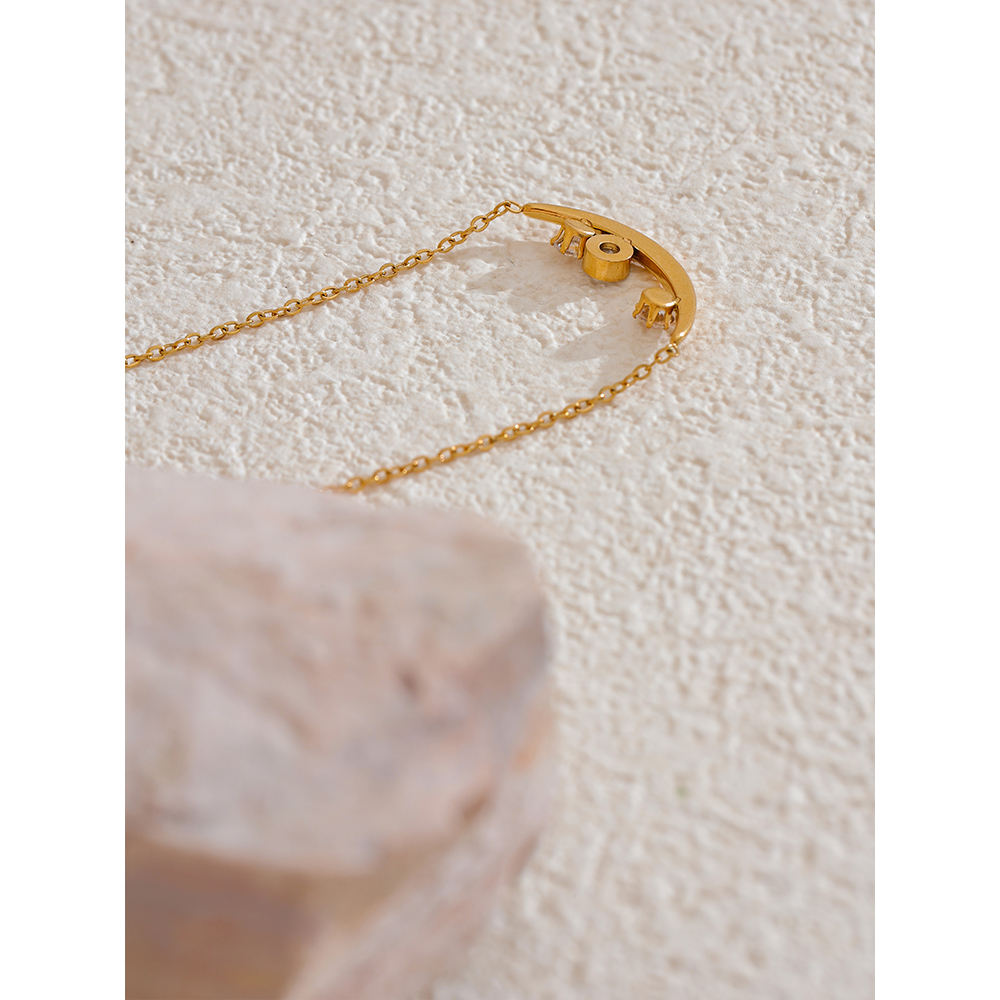 Celestial Curve 18K PVD Gold Plated Chain