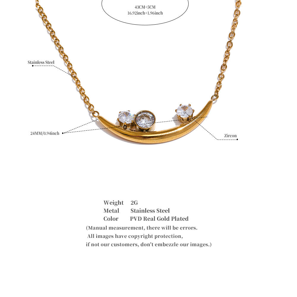 Celestial Curve 18K PVD Gold Plated Chain