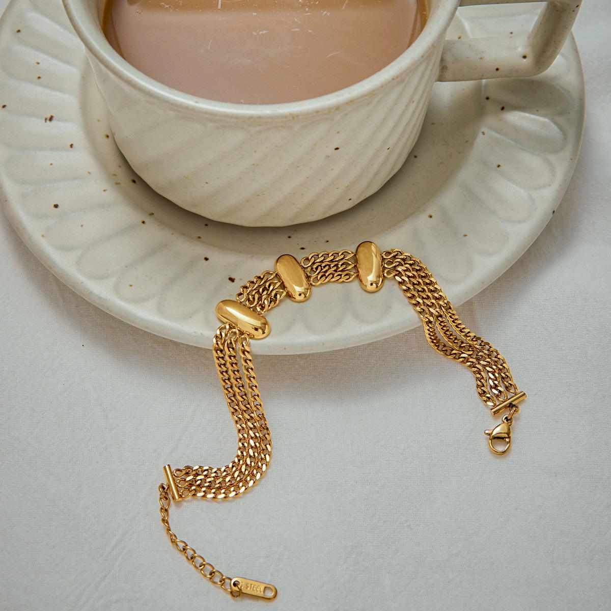 Celeste Multi-Chain Gold Bracelet