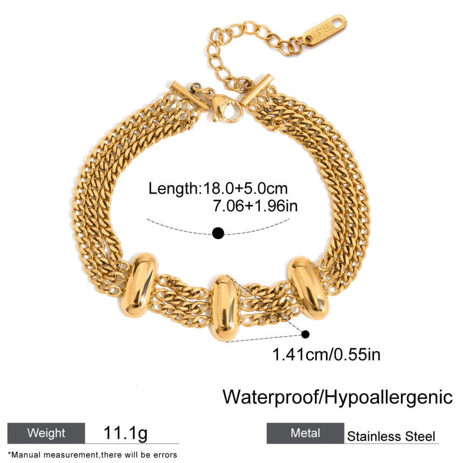 Celeste Multi-Chain Gold Bracelet