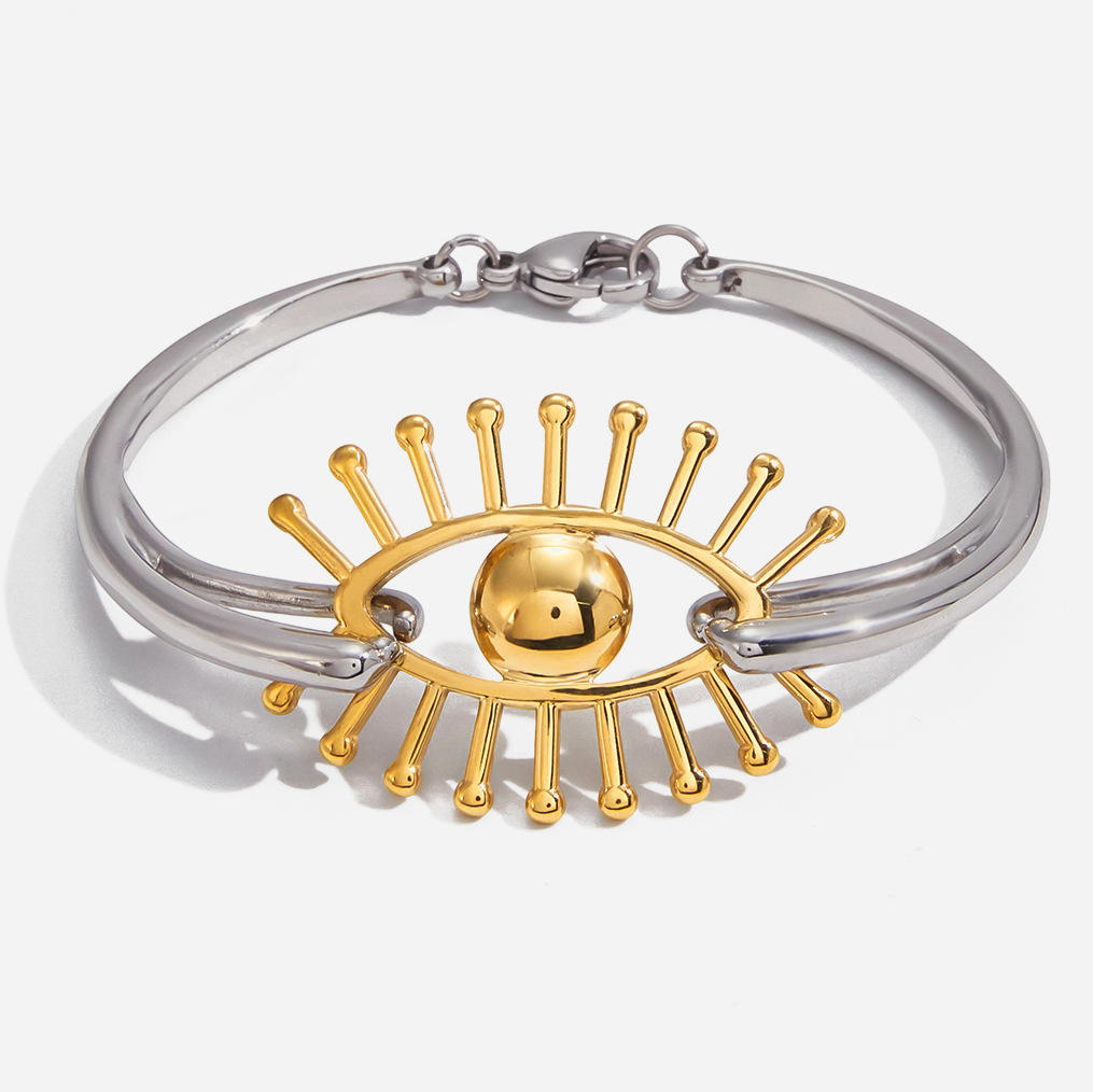 Kendal-Dual Tone Evil Eye Bracelet |Everyday use
