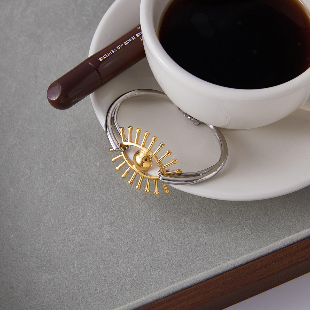Kendal-Dual Tone Evil Eye Bracelet |Everyday use