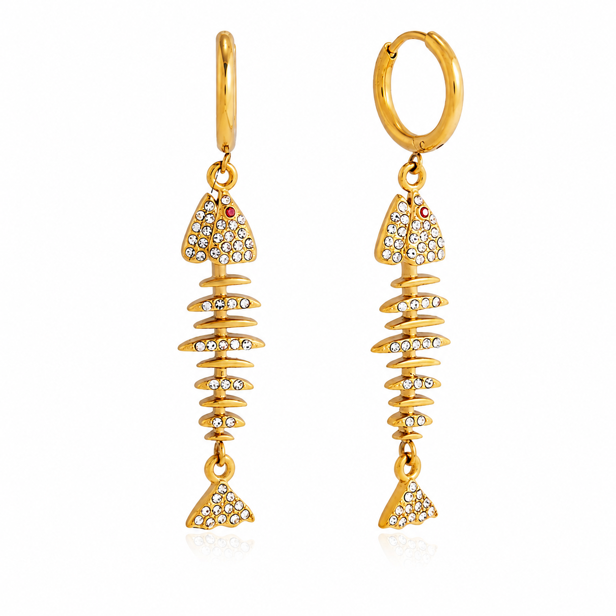 Marina Fishbone Drop Earrings