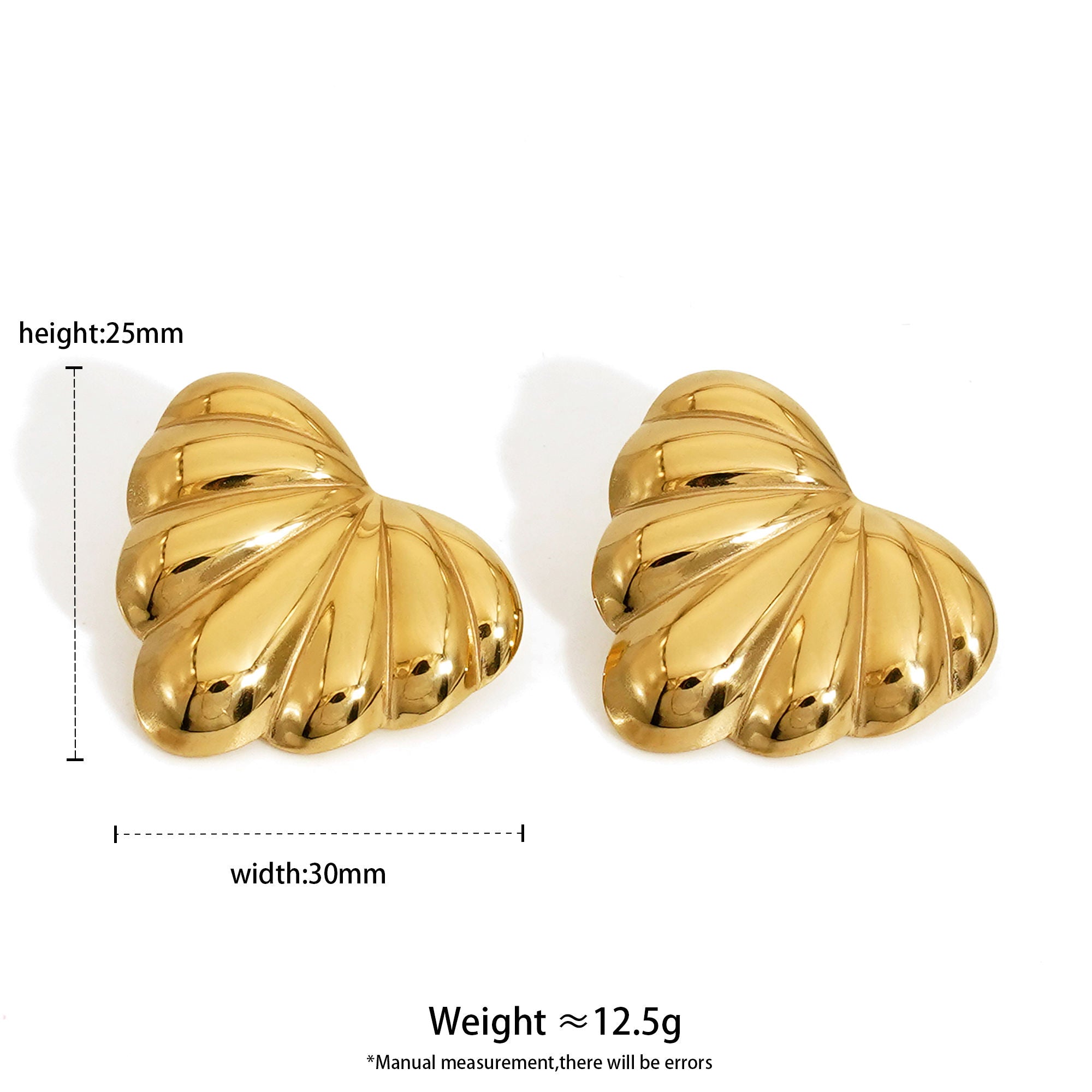 Sara Chunky Heart Earrings for Women