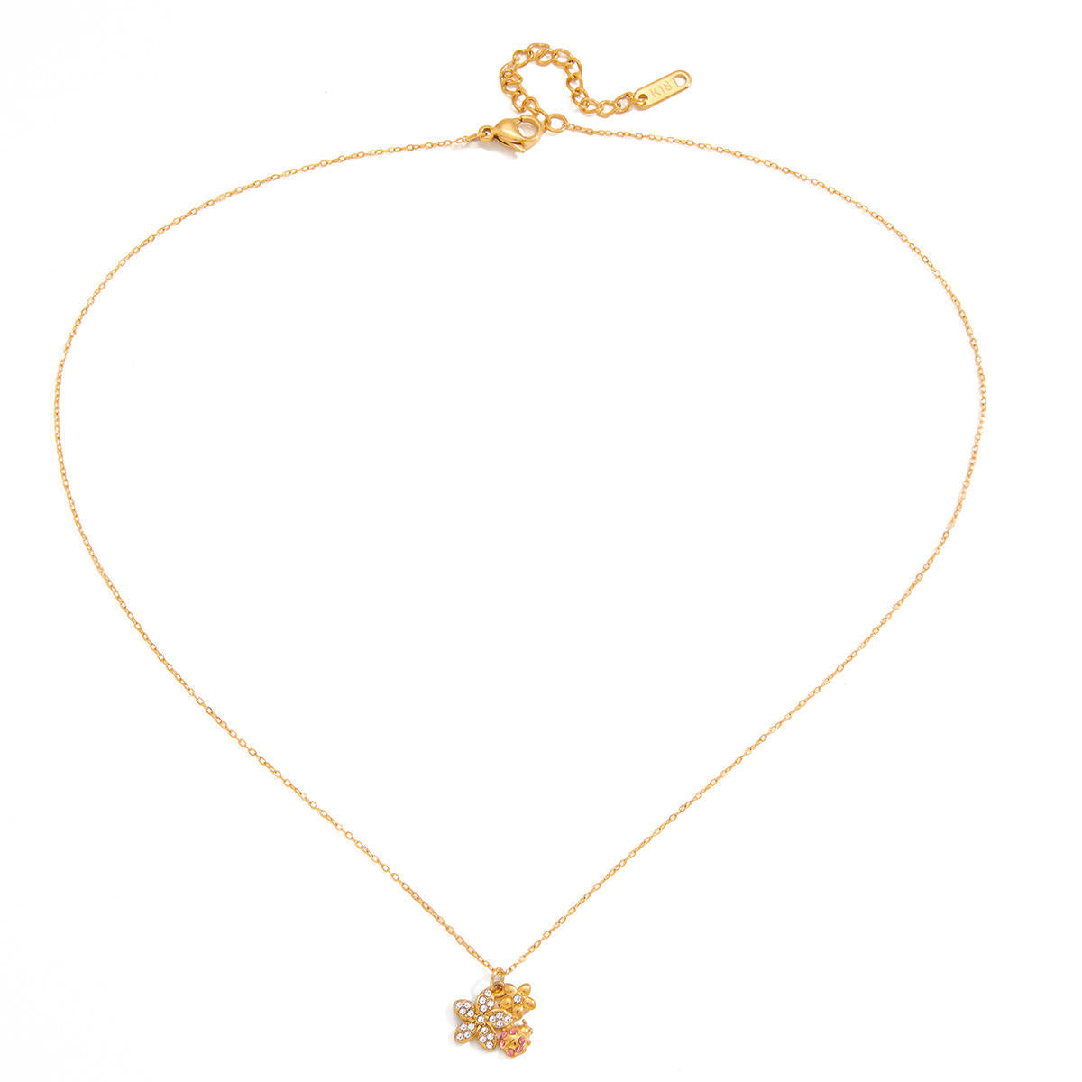 Daisy Blossom Charm Pendant – 18K Gold-Plated Floral Chain