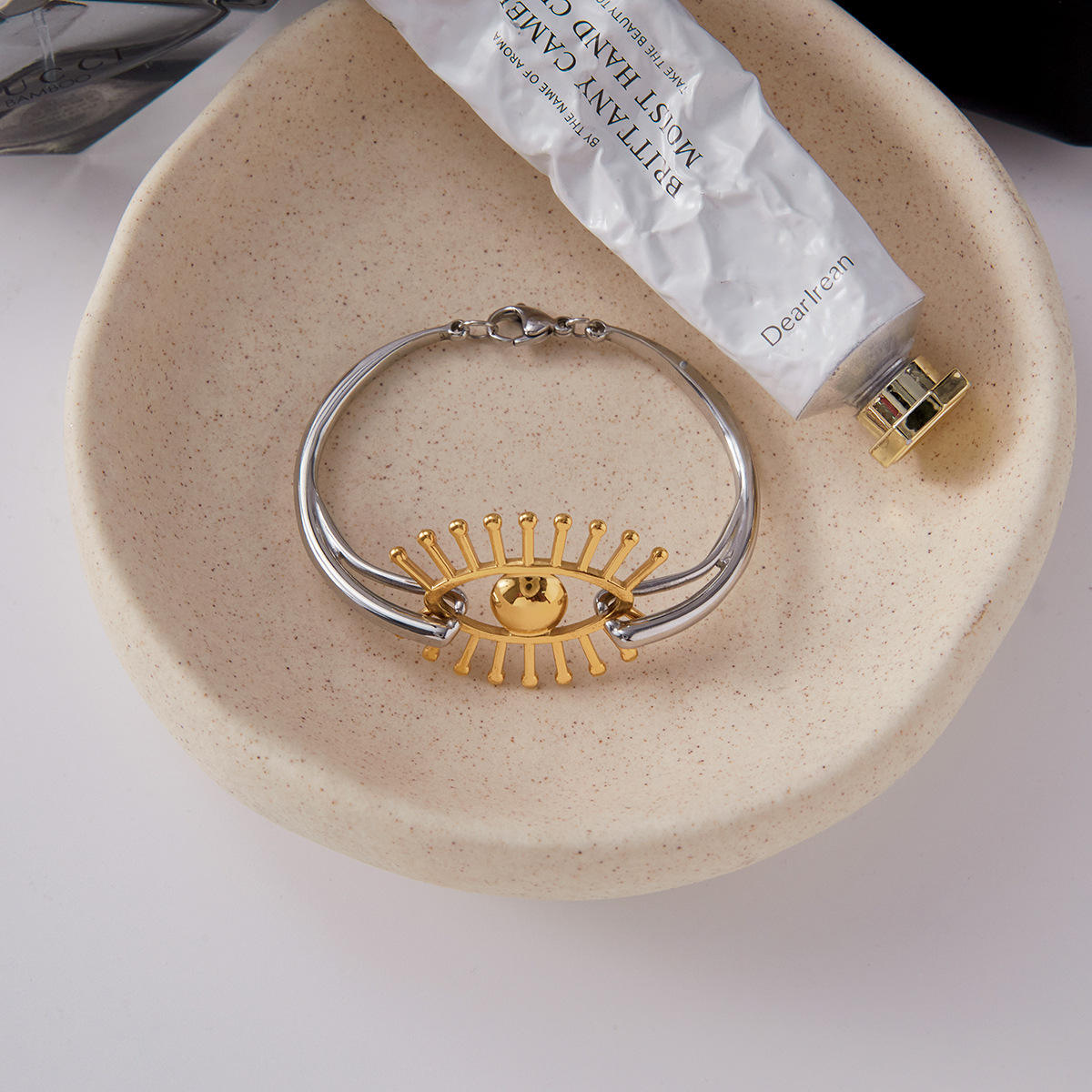 Kendal-Dual Tone Evil Eye Bracelet |Everyday use