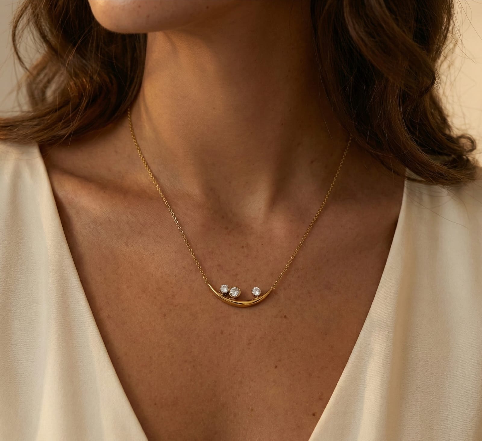 Celestial Curve 18K PVD Gold Plated Chain