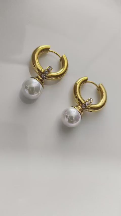 Luna Drop- Real 18k gold plated Earring