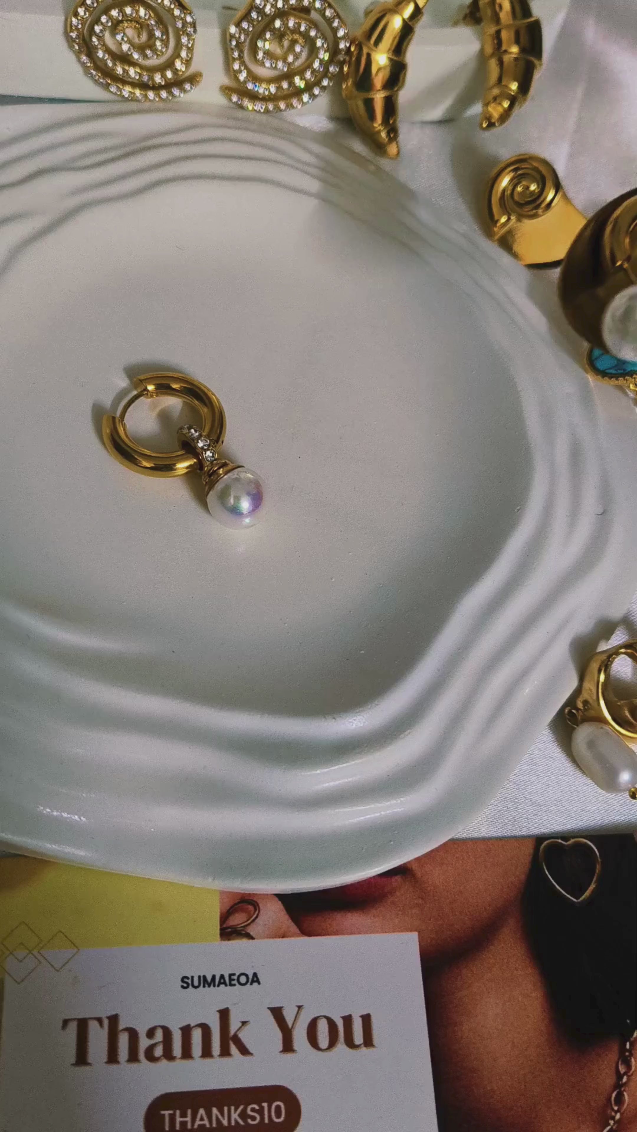 Luna Drop- Real 18k gold plated Earring