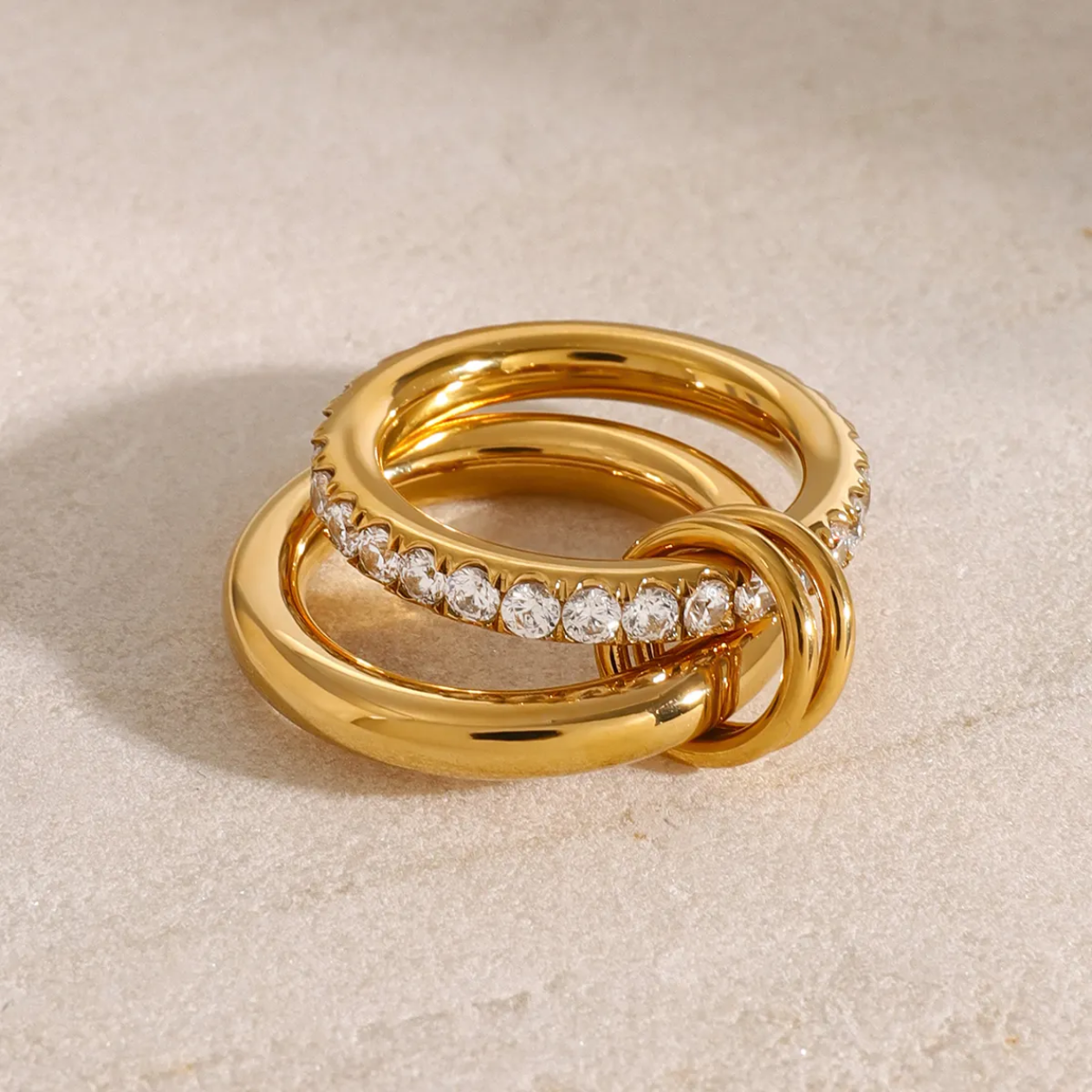 Twilio Interlocking Ring - Gold