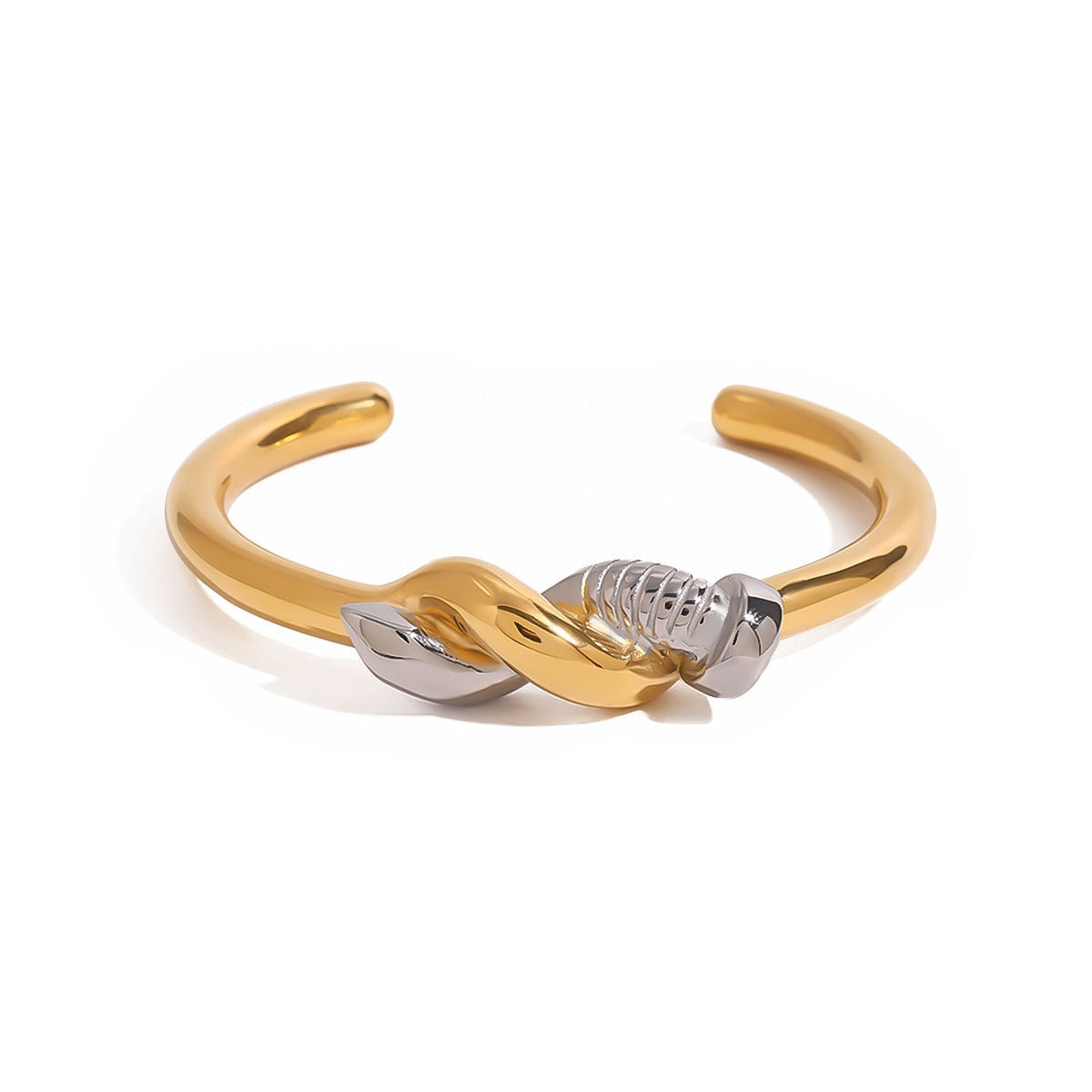 Dual Tone Knot Nail Bracelet