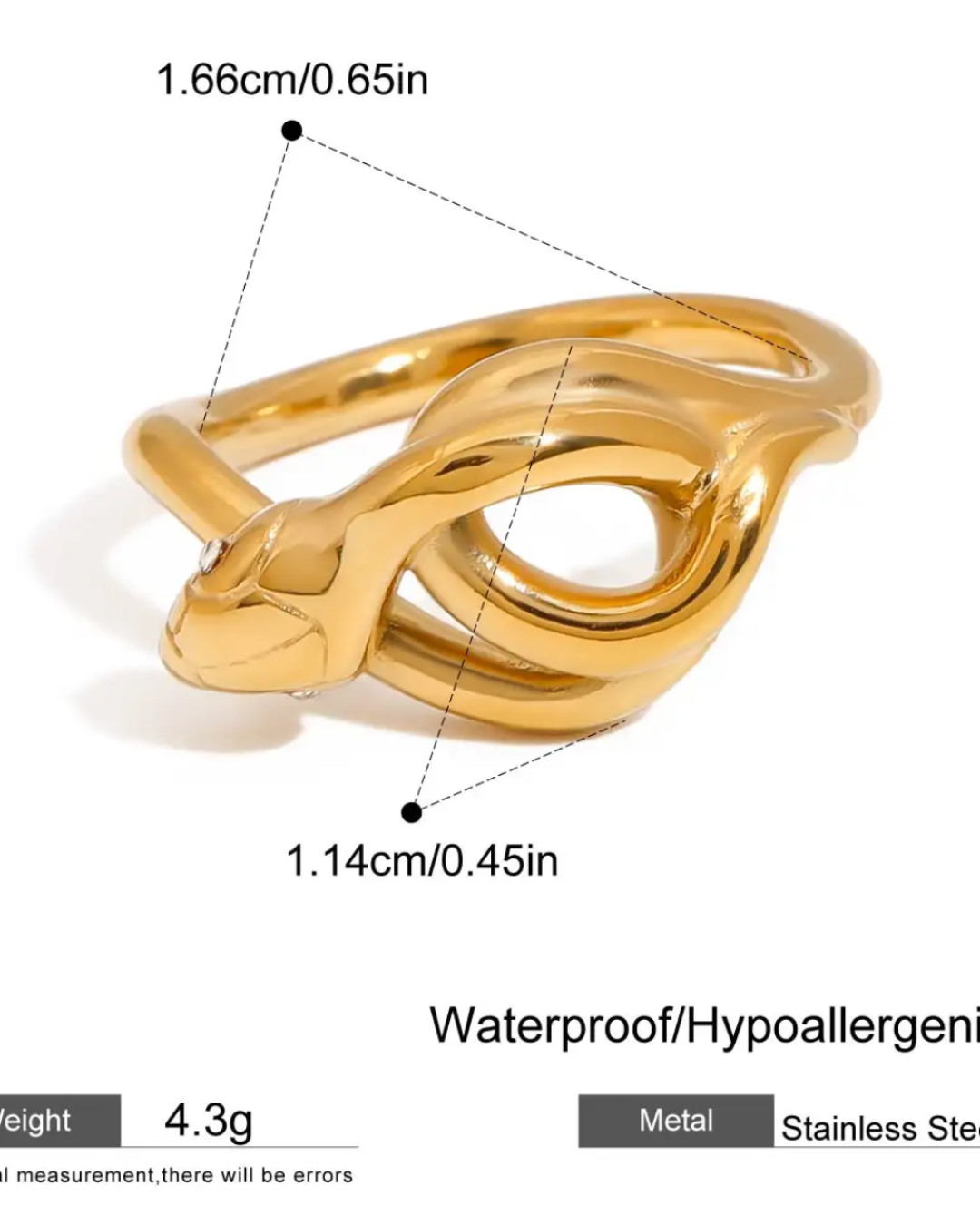 Serpent Knot Ring – Statement ring
