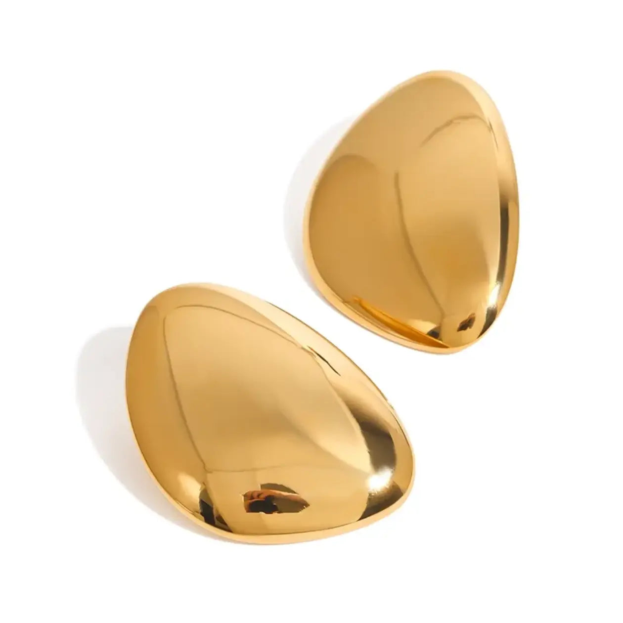 Aurelia Pebble Studs- 18K Gold -PVD plated