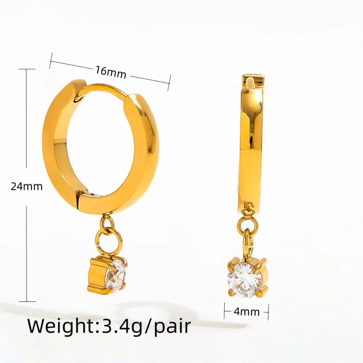 Merlyn Ear Huggies| 18k gold plated