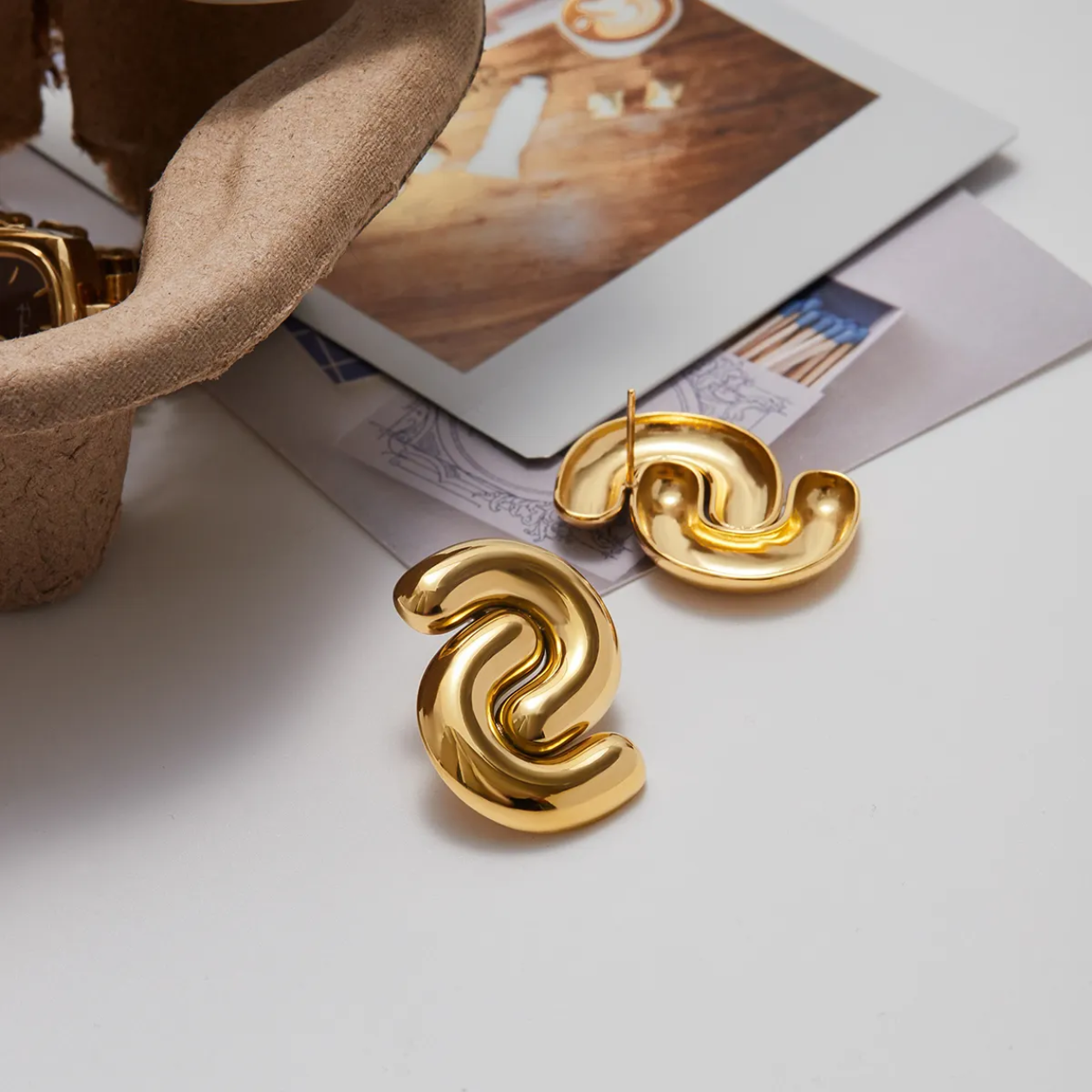 Elora- Bold S statement earring