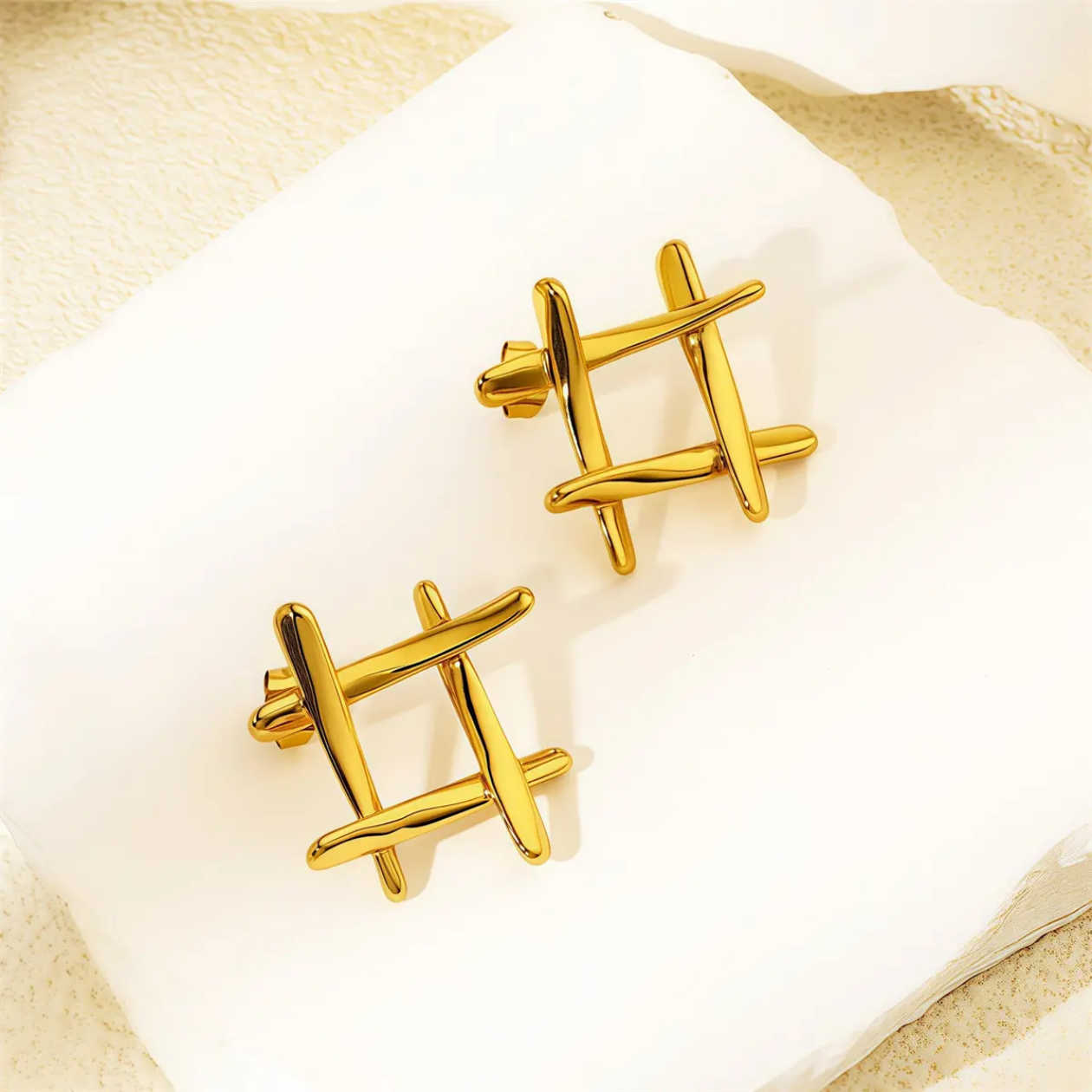 Classic Hashtag Earring -Everyday wear