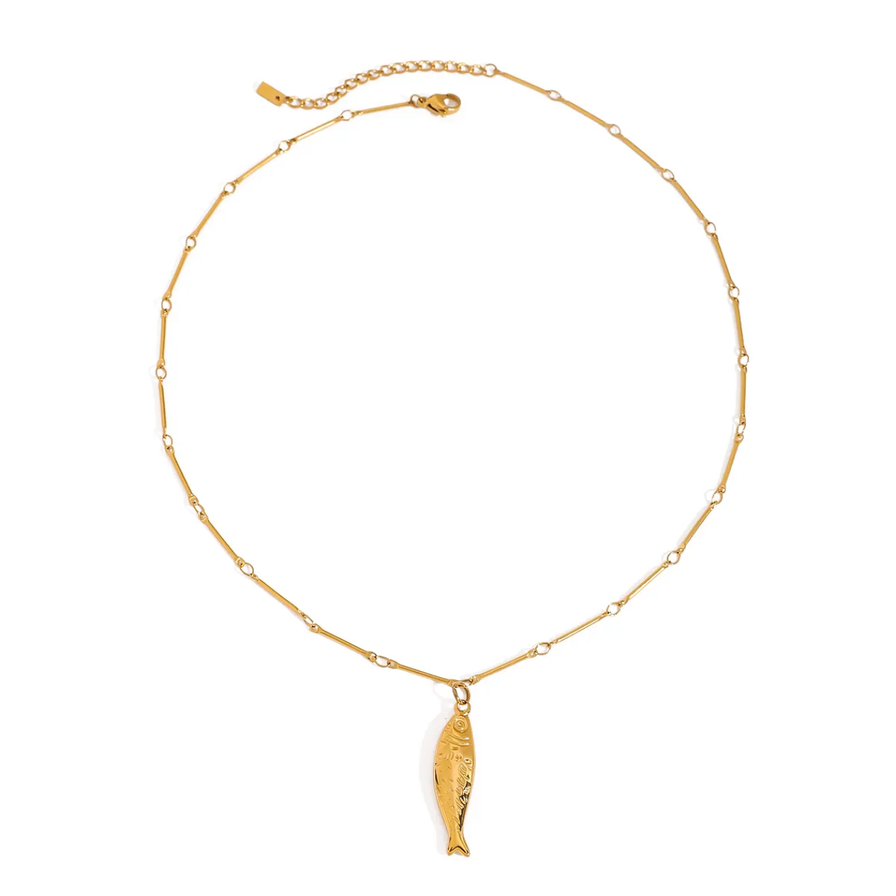 Freda - Fish Pendant Necklace – 18K Gold-Plated -Beach essential