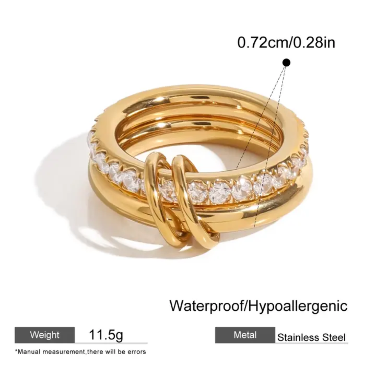 Twilio Interlocking Ring - Gold