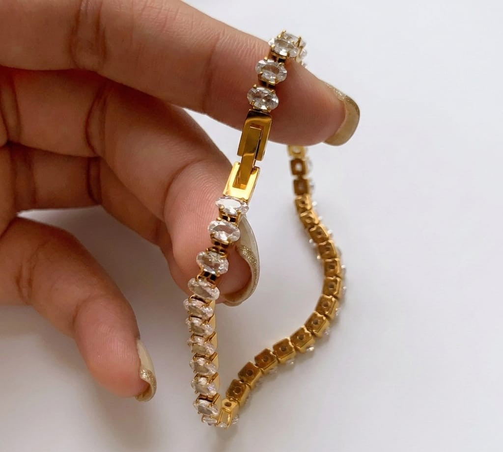 Melinda 18K Gold Plated Tennis Bracelet for Women