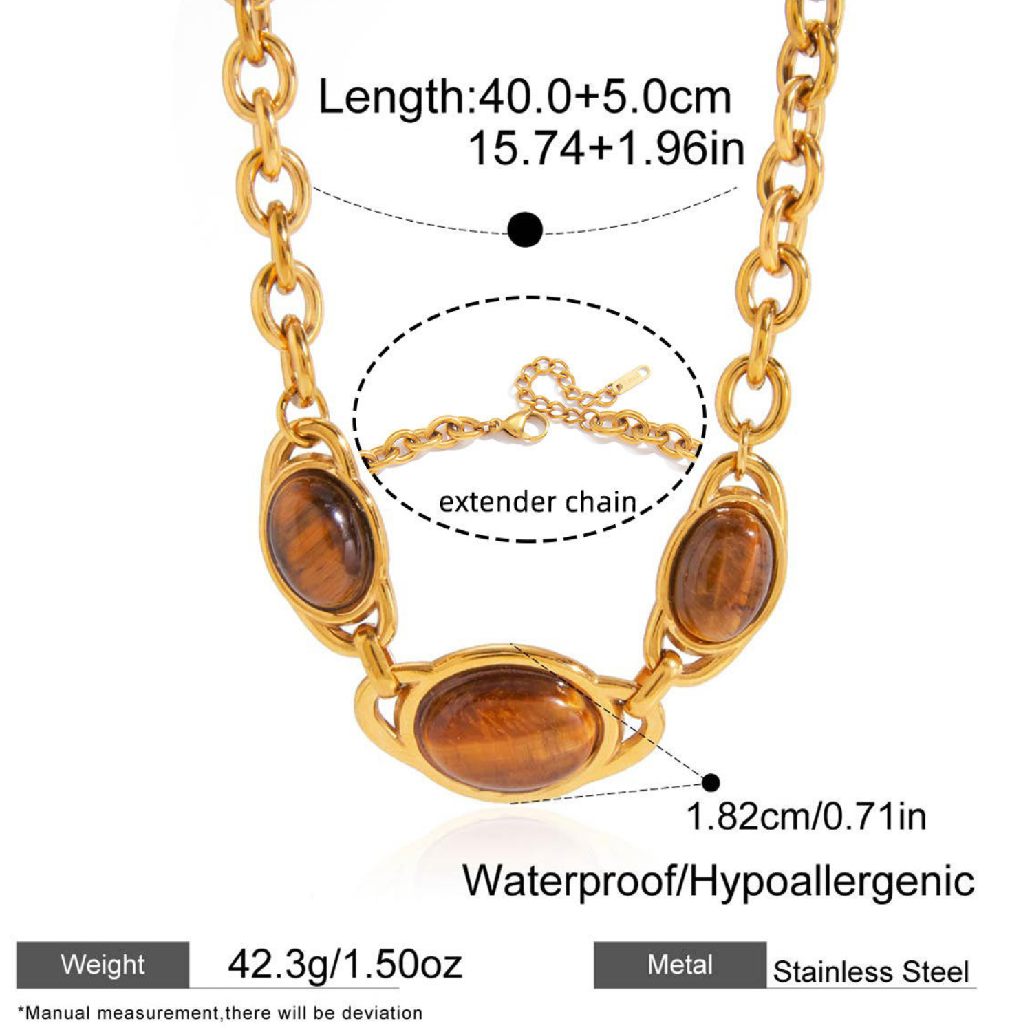 Aurelia Tiger Eye Statement Necklace